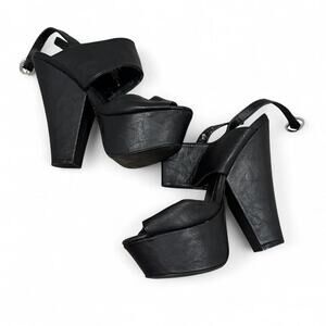 Steve Madden Vintage Black Chunky Platform Bratz Vibes Heels Size 7